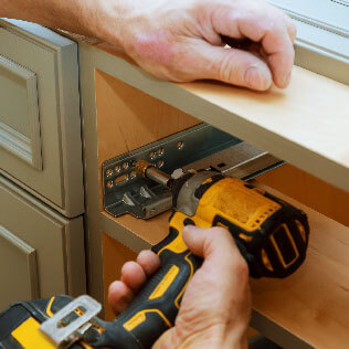 Installing a cabinet drawer slide