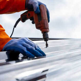 Installing metal roofing